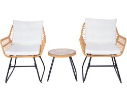 Svita Amalfi - rotan zitgroep - buitentuinlounge 2 persoons balkonset naturel