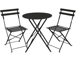 SVITA bistroset 3-delig tuinset tafel stoel lichtblauw