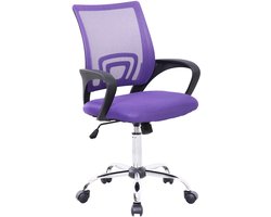 SVITA CYDNEY bureaustoel - mesh bekleding draaistoel stoel bureau paars