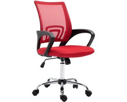 SVITA CYDNEY bureaustoel - mesh bekleding draaistoel stoel bureau rood