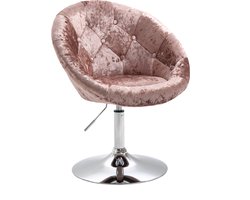 SVITA HAVANNA fauteuil lounge - clubstoel barkruk draaistoel retro champagne zilver