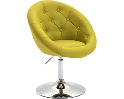 SVITA HAVANNA fauteuil lounge - clubstoel barkruk draaistoel retro limoengroen zilver