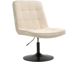 SVITA HENRY loungestoel - gestoffeerde stoel draaistoel draaivoet loungestoel corduroy hoes beige