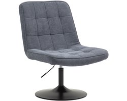 SVITA HENRY loungestoel - gestoffeerde stoel draaistoel draaivoet loungestoel corduroy hoes grijs