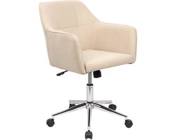 SVITA JAKE bureaustoel - vergaderstoel directiestoel kantoor stof beige
