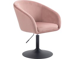 SVITA JAMAIKA loungestoel - cocktailstoel met armleuningen fluweel oudroze