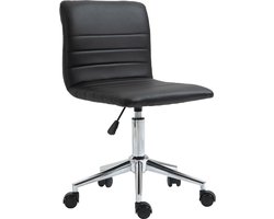 SVITA LINUS bureaustoel voor kinderen - draaistoel, kunstleer bekleding, zwart