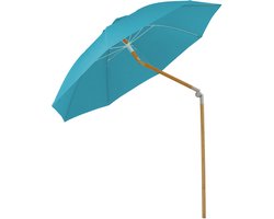 SVITA Parasol Bamboe 2m - Kantelbare Tuinparasol Balkonparasol Lichtblauw