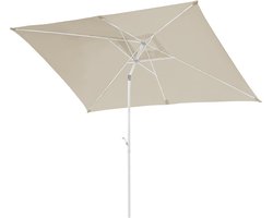 SVITA parasol rechthoekig 3x2m kantelbaar beige/wit