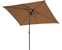 SVITA parasol rechthoekig 3x2m kantelbaar taupe/zwart