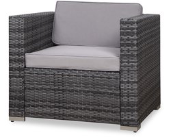 SVITA rotan fauteuil - supplement accessoires polyrotan bank California Lugano grijs