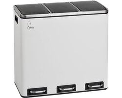 Svita TM3X18 Prullenbak 54L - afvalbak afvalscheiding wit