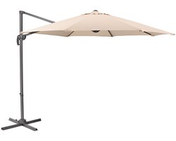 SVITA Zweefparasol 3m - parasol aluminium draaibare parasol tuinterras licht taupe