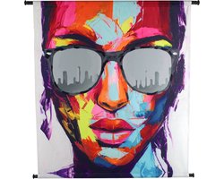 SVJ Streetart Wanddecoratie - 105x105 cm - Velvet - Meerkleurig