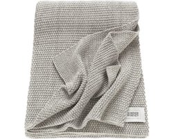 SW-Melange Plaid in Zacht Roze - Gebreid van Pastelgarens - Zachte en Luxe Katoenen Plaid