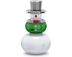 Swarovski beeldje Holiday Cheers Sneeuwpop 5596361 | groen sneeuwpop kerstdecoratie | modern woonaccessoire cadeau sierobject