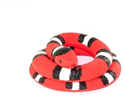 SWAXIGON Slang – Realistisch nep rubberen slangenspeelgoed – Kleine dierfiguren van plastic – Voor kinderen vanaf 3 jaar – Cadeau – 90 cm (Rood)