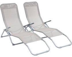 sweeek - 2 opvouwbare ligbedden, levito, 141x57x935cm