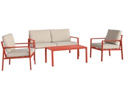 sweeek - Aluminium loungeset voor 4 personen - onara