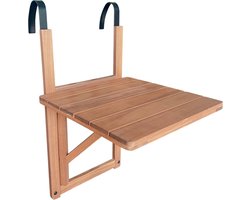 sweeek - Balkontafeltje van acaciahout opklapbare bijzettafel vierkant 40x40cm - bragance