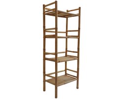 sweeek - Bamboe kast 4 niveaus b54cm x d32 x h144cm