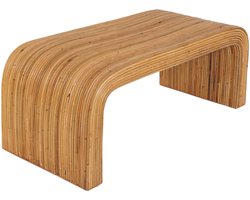 sweeek - Bank, bedeinde in natuurlijk rotan, 100cm, afgeronde hoeken, b 100 x d 45 x h 40cm