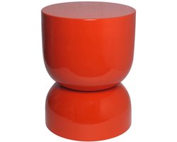 sweeek - Bijzettafeltje, tafeltje naast bank, nachtkastje van metaal met glanzend effect ø32 x h 42cm - madi