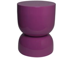 sweeek - Bijzettafeltje, tafeltje naast bank, nachtkastje van metaal met glanzend effect ø32 x h 42cm - madi