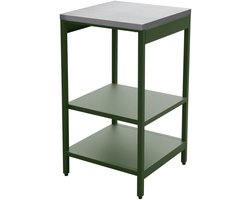 sweeek - Buitenkeukenmodule 2 planken staal 49x49x87,5 cm - naxos
