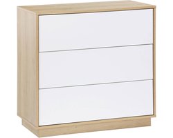 sweeek - Commode met 3 lades in bicolor houteffect