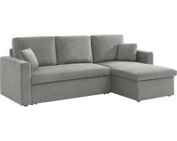 sweeek - Corduroy hoekslaapbank, ida, 3-zits