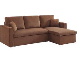 sweeek - Corduroy hoekslaapbank, ida, 3-zits