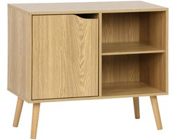 sweeek - Dressoir met 1 deur en plank houtdecor 80cm - nepal