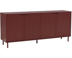 sweeek - Dressoir met 4 deuren houtdecor en metaal 160cm - ellie