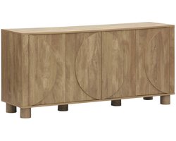 sweeek - Dressoir met houteffect 4 deuren 155cm - pondi