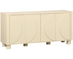 sweeek - Dressoir met houteffect 4 deuren 155cm - pondi