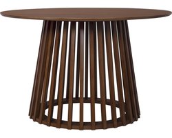 sweeek - Eettafel met houteffect, dennenhouten poten, 4 zitplaatsen, ø120cm