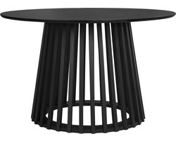sweeek - Eettafel met houteffect, dennenhouten poten, 4 zitplaatsen, ø120cm