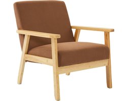 sweeek - Fauteuil van hout met corduroy zitting - isak