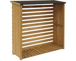 sweeek - Houten houthok met dak en vloer 120x45x120cm