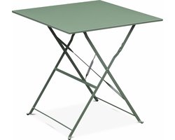 sweeek - Inklapbare bistrotafel - emilia carrée - vierkante tafel 70x70cm in gepoedercoat staal