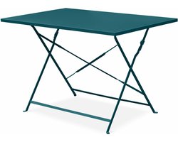 sweeek - Inklapbare bistrotafel - emilia rechthoek - 110x70cm rechthoekige tafel in gepoedercoat staal