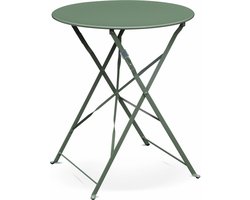 sweeek - Inklapbare bistrotafel - emilia - ronde tafel ø60cm in gepoedercoat staal