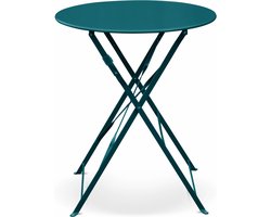 sweeek - Inklapbare bistrotafel - emilia - ronde tafel ø60cm in gepoedercoat staal