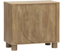 sweeek - Kastje met houteffect 2 omkeerbare deuren l80cm - pondi