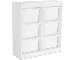 sweeek - Kinderopbergmeubel met 6 plastic opbergbakken