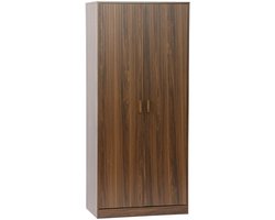 sweeek - Kledingkast met twee deuren, garderobe en opbergvakken l 80 x b 48 x h 180cm