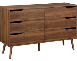 sweeek - Ladekast 6 laden houtdecor l 120 x d 40 x h 80cm - nepal