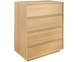 sweeek - Ladekast houteffect 4 laden l 80 x b 43 x h 98,5cm - kuba