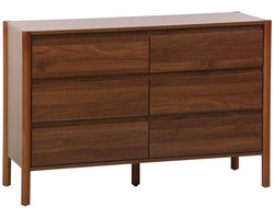 sweeek - Ladekast houteffect met 6 laden - 120 x 42 x 78,5 cm - harmony